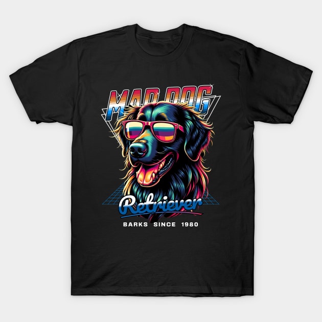 Mad Dog Retriever Dog T-Shirt by Miami Neon Designs